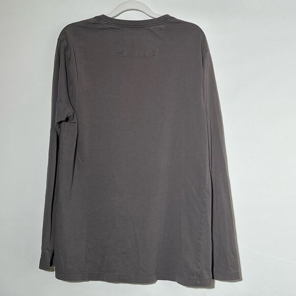 Tailor Vintage Long Sleeve Casual Cotton Henley Shirt Gray Mens Size M Spring - Picture 3 of 6